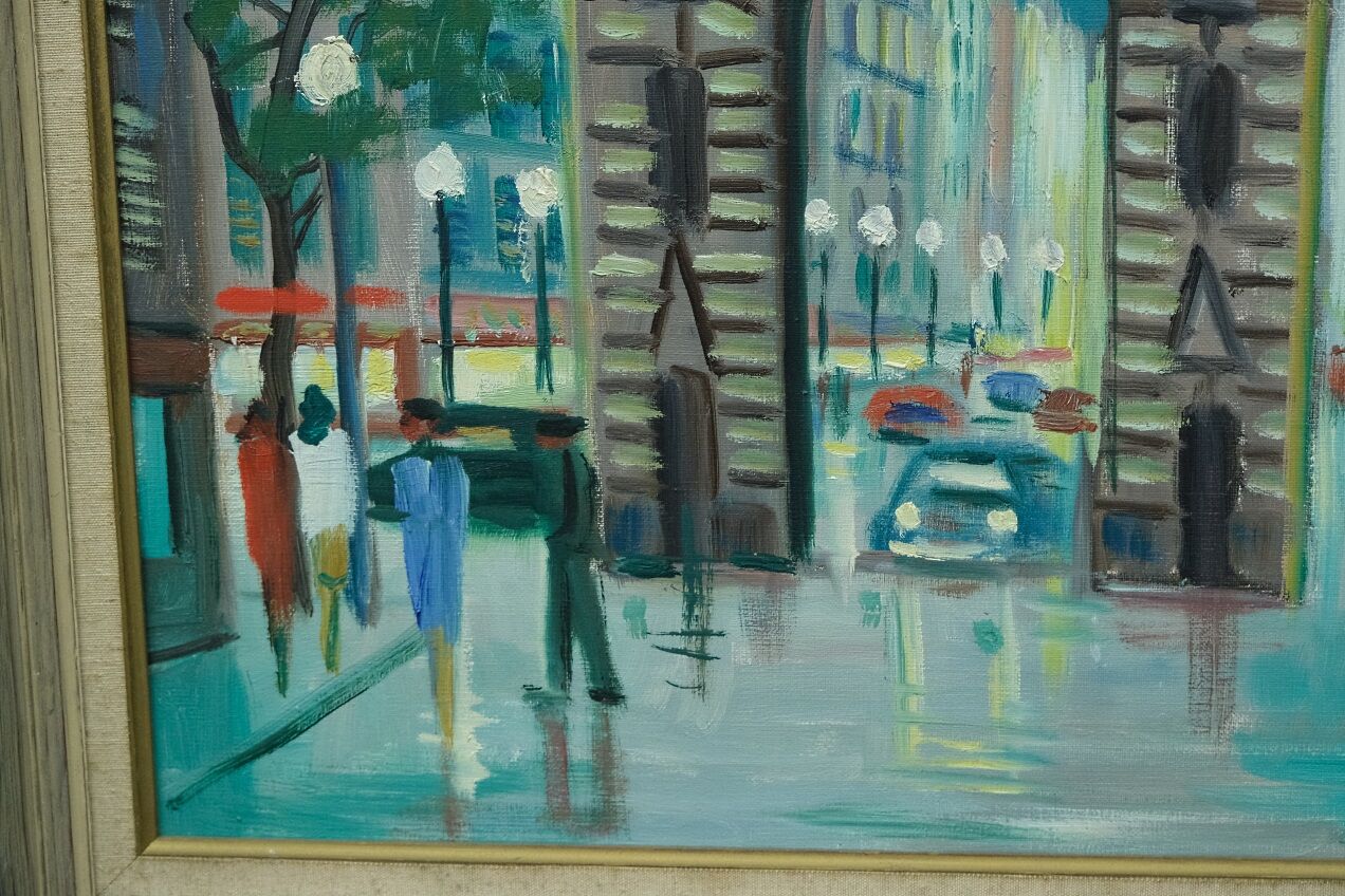 Swedish Modern Painting by Jack Eichborn, Oil on Canvas, 1960s