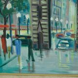 Swedish Modern Painting by Jack Eichborn, Oil on Canvas, 1960s