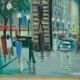 Peinture moderne suédoise de Jack Eichborn huile sur toile, années 1960