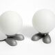 Pair of 1990s table lamps with a cast aluminum base by Sompex