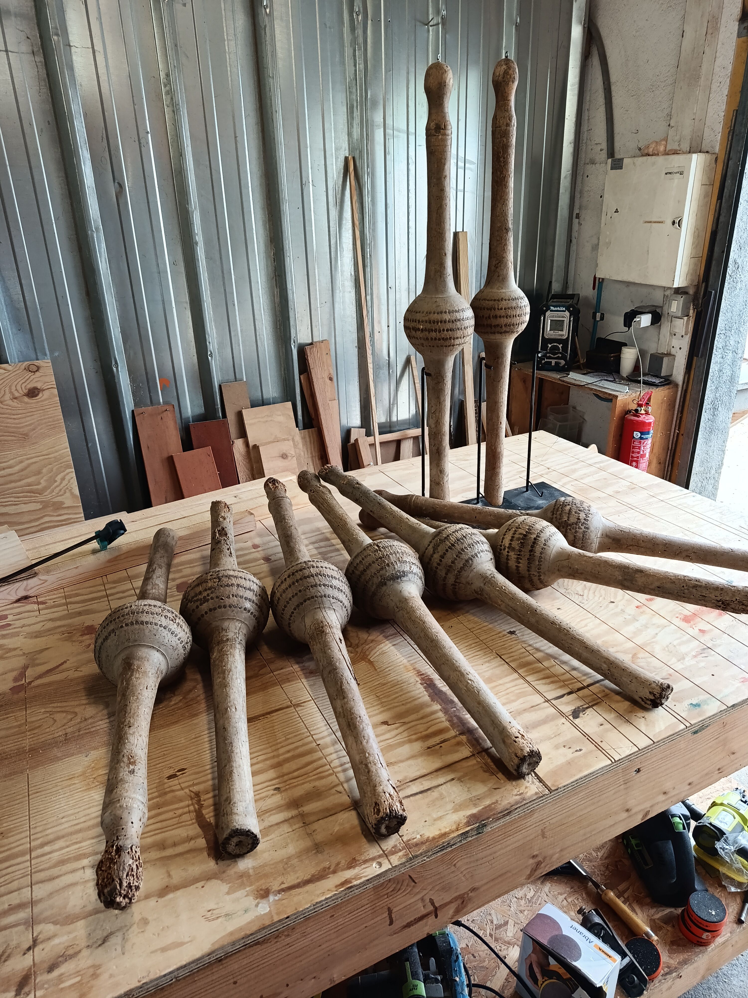 Ancienne Jeux de quille Basque  XIXe / Rare