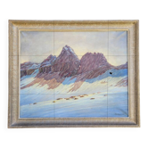 Ancien grand tableau vintage signé A. WEBER années 40 50