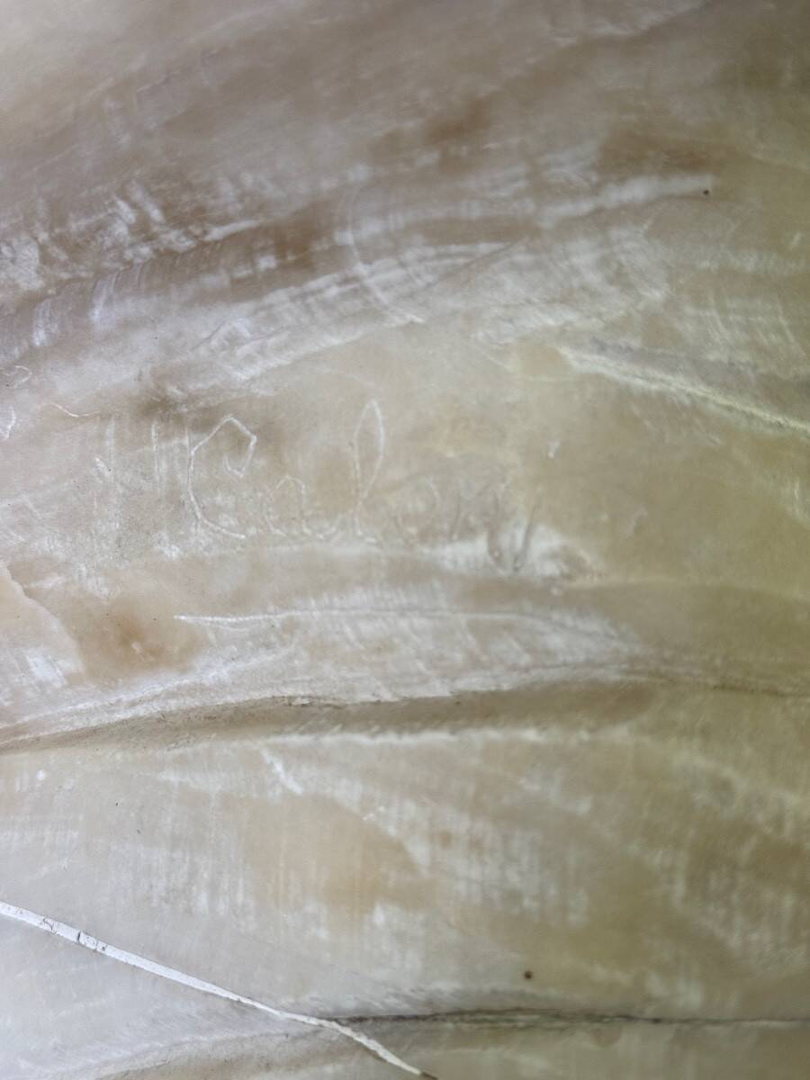 Alabaster bust of a young girl with a turtleneck, signed Caloni, Italy circa 1900