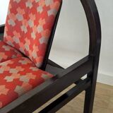 Vintage Argos armchair pair – Baumann – stained beech wood
