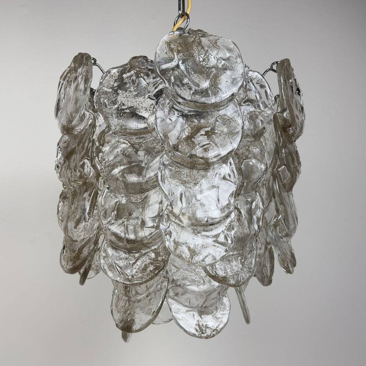 Vintage Murano glass chandelier by Mazzega, Italy 1970s
