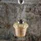 Mid-century crackle glass lantern with checkered pattern, France