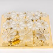 Magnificent small wall lamp/ceiling fixture in glass in the shape of a flower E. Palme, Germany.
