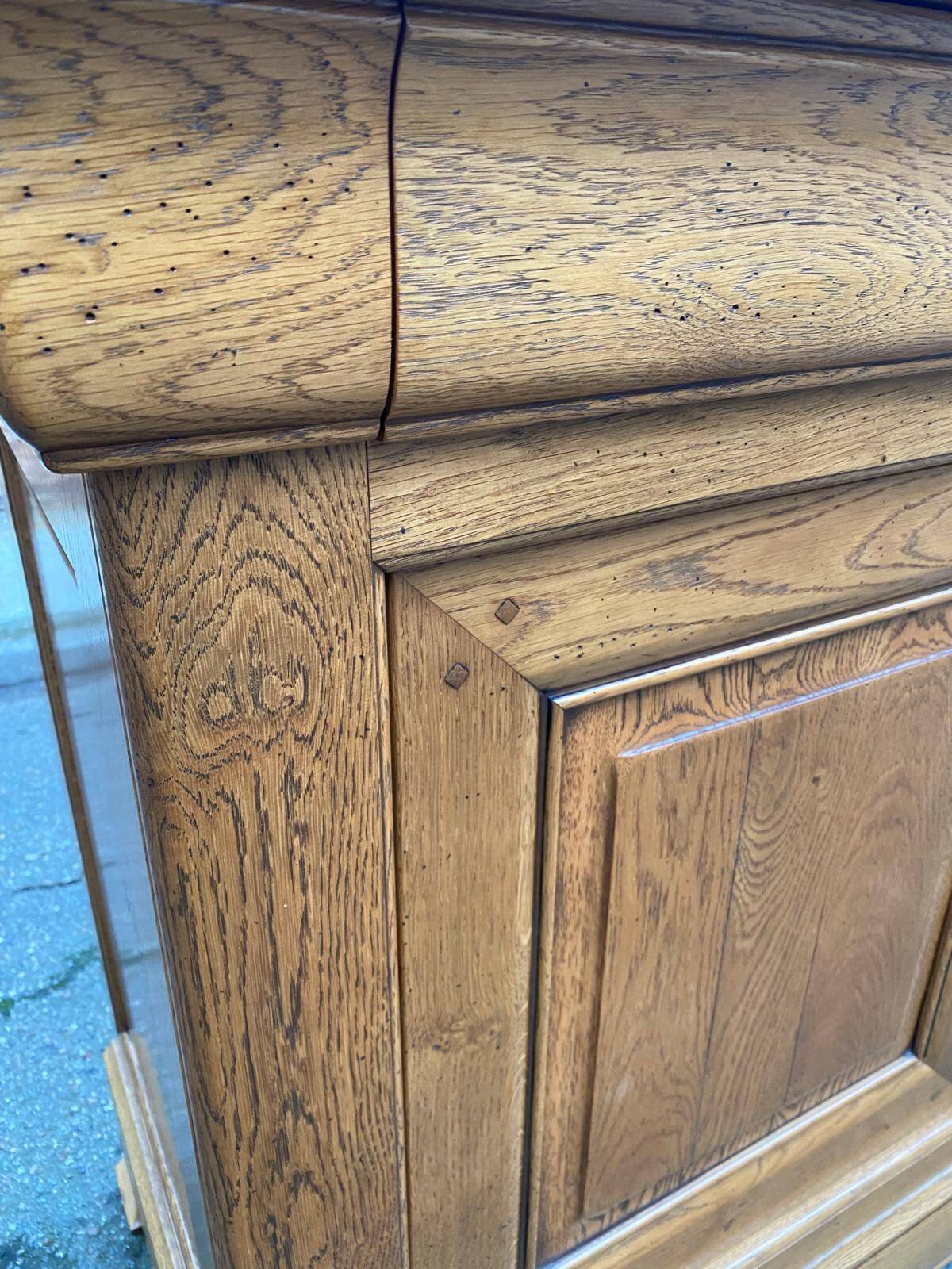 Buffet enfilade Louis Philippe en chêne massif du 20ème 186cm