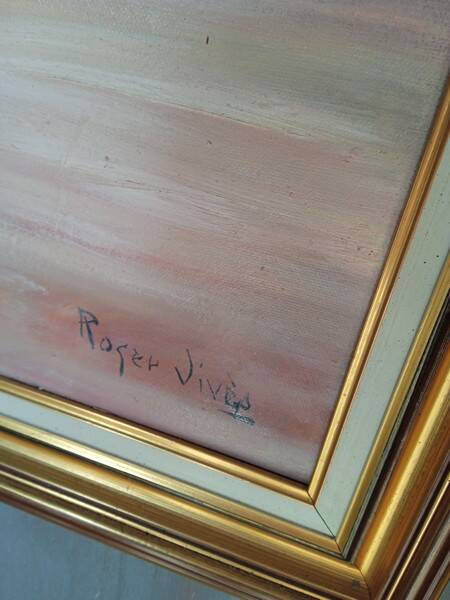 Roger Vivés painting fantasia oil on canvas