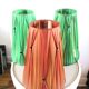 Set of 3 lampshades vinyl tapes plastic design 50s - 60s