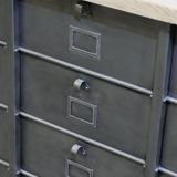Industrial storage cabinet 12 strafor valve and solid oak top
