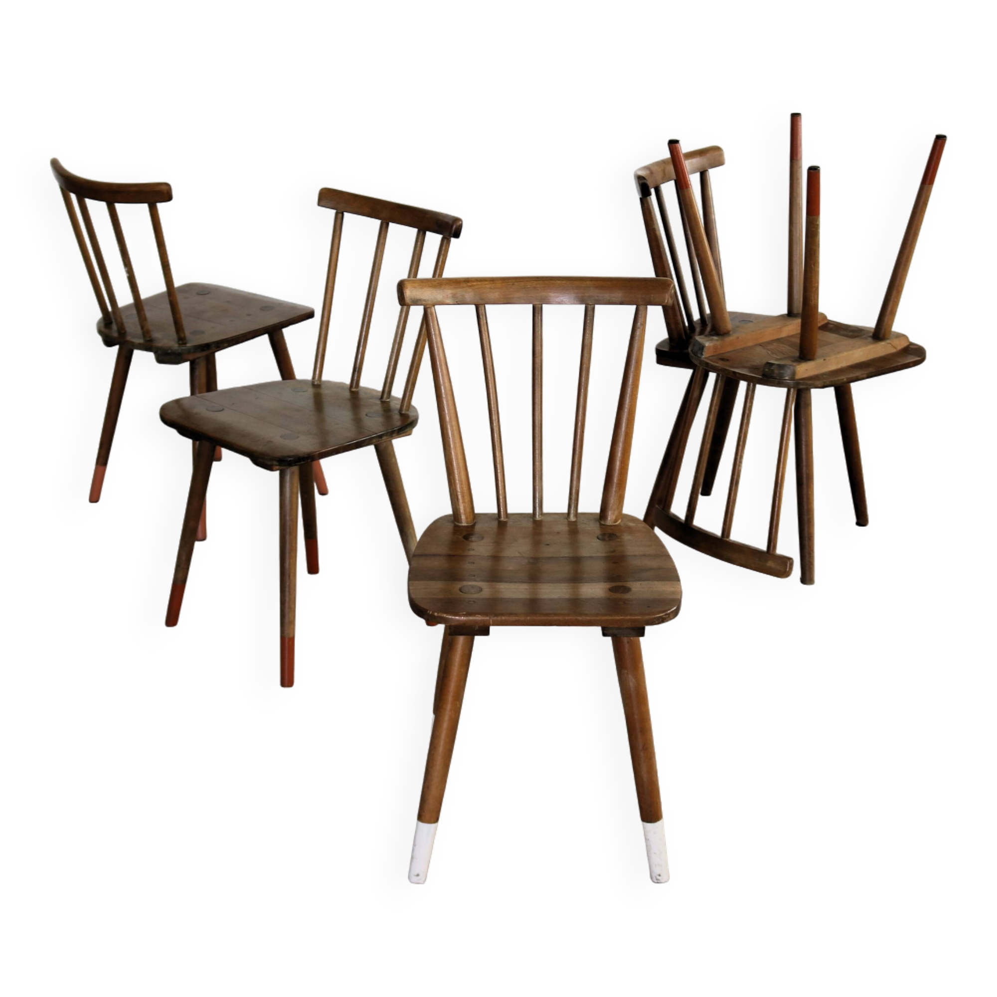 ensemble de six chaises de salle à manger