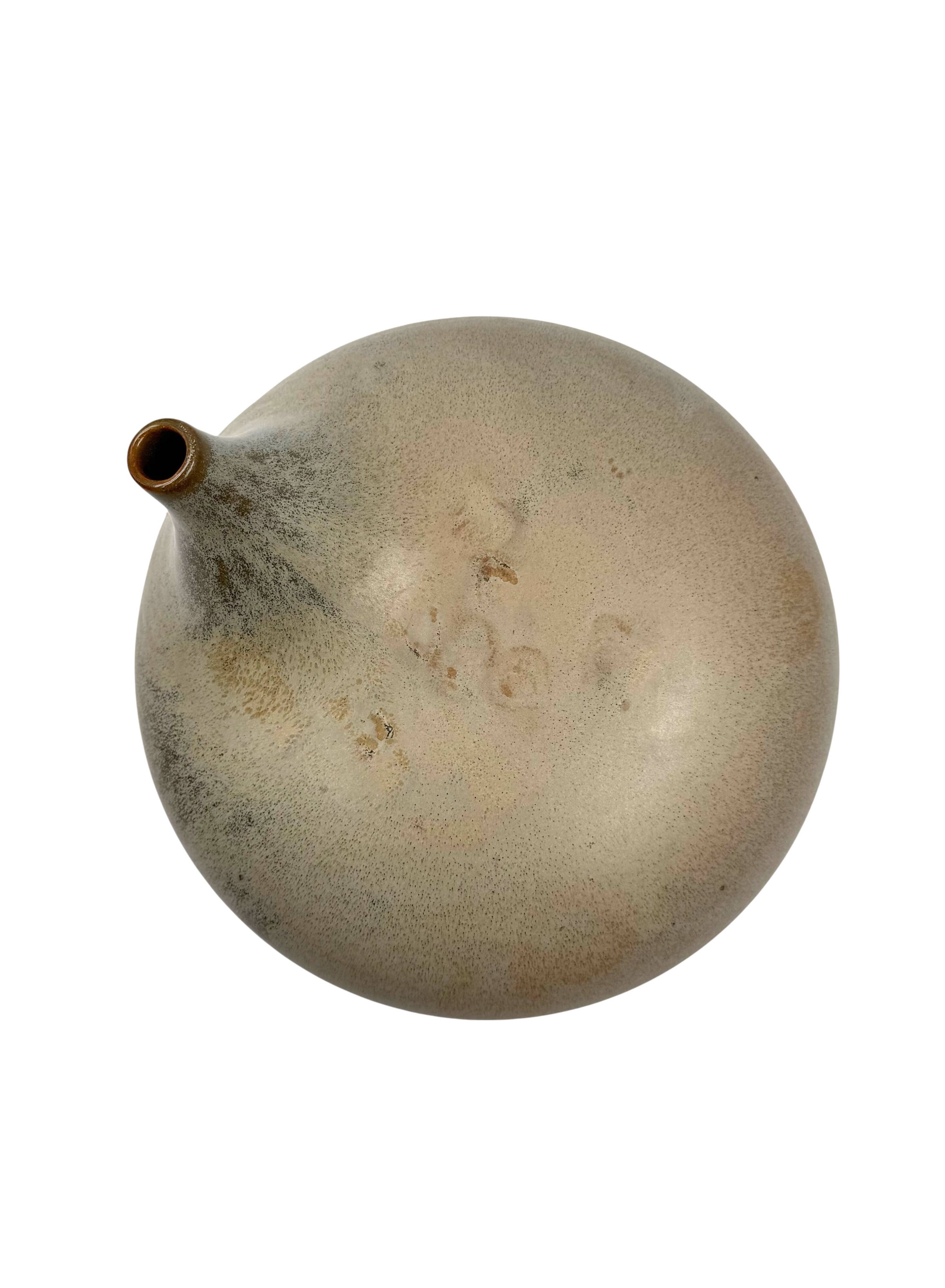 Mid-century organic modern gres vase, Franco Bucci Italy ca. 1970