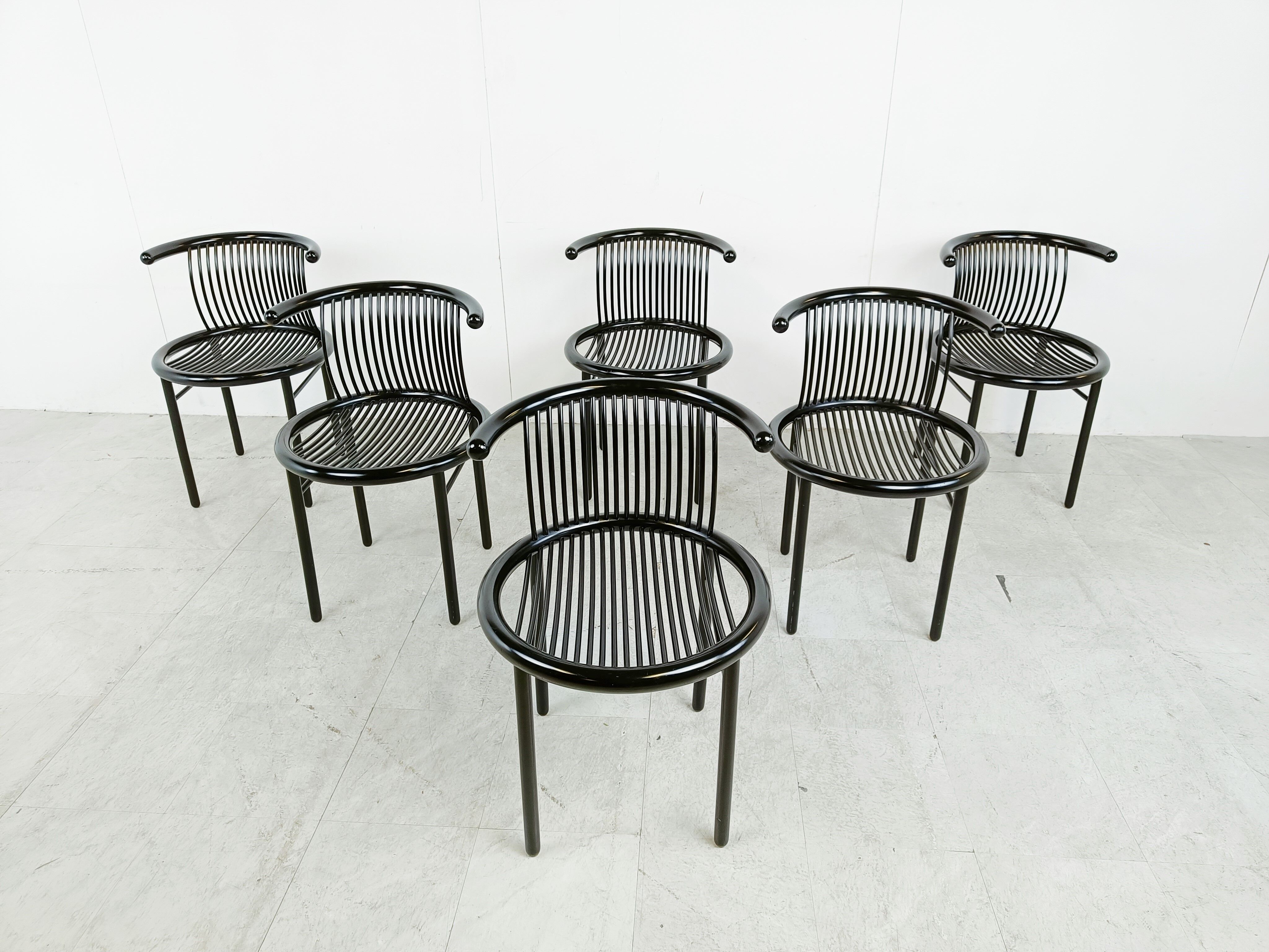 Set de 6 chaises vintage « CIRCO » par Jutta & Herbert Ohl pour Lübke 1980s