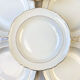 8 assiettes creuses porcelaine blanche doré cenpor limoges