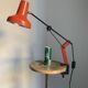 Vintage 1970s architect's desk lamp RDA (DDR - GDR) red - 50 cm