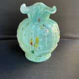 Art Nouveau glass vase with variegated bottom