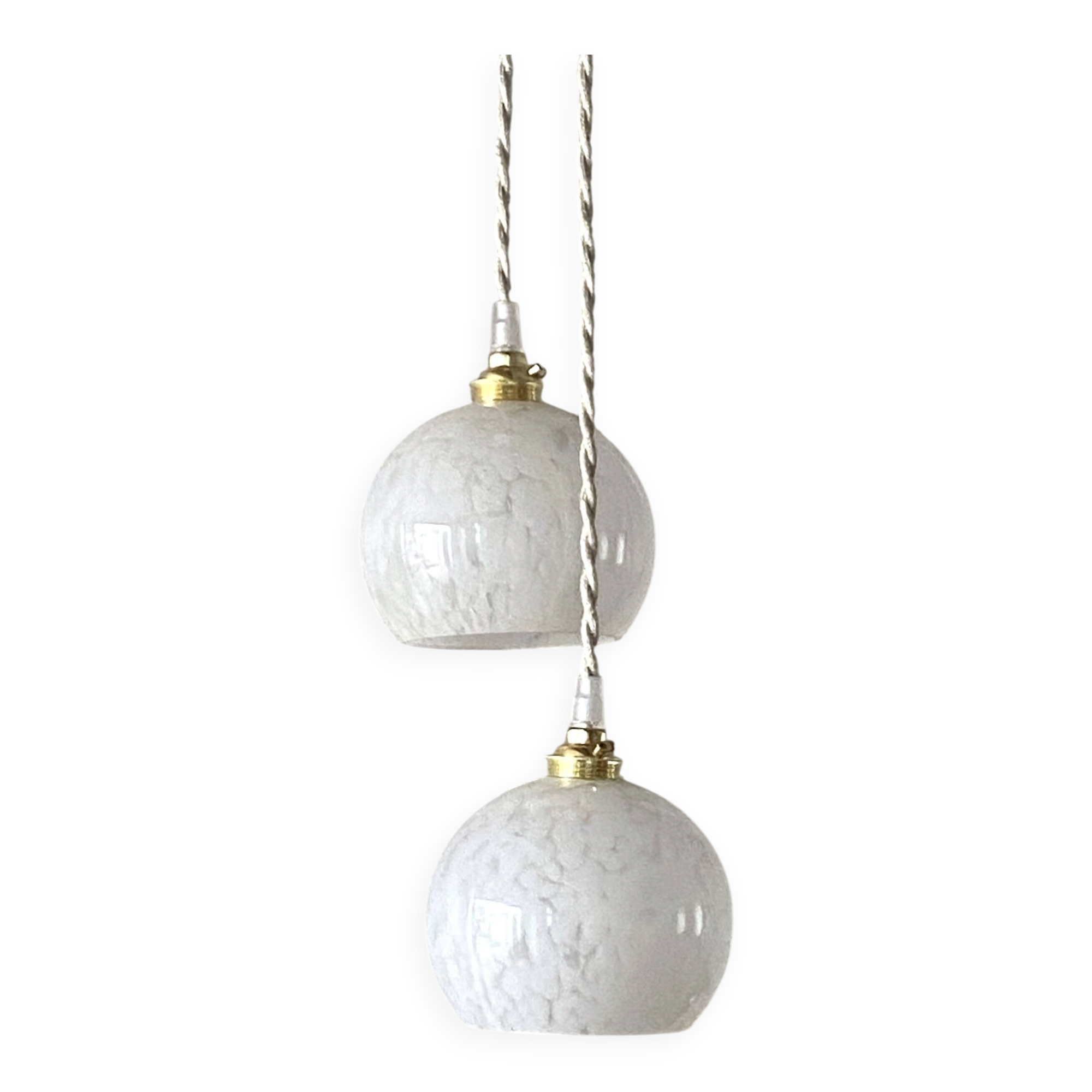 Clichy white glass cascade pendant light