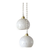 Clichy white glass cascade pendant light