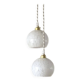 Clichy white glass cascade pendant light