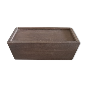 Plumier écolier en bois teinté - années 1960/1970
