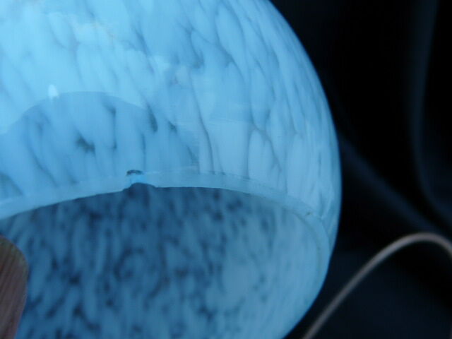 Clichy glass wall with porcelain support 50s