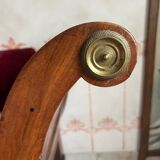 Empire style daybed (19th century) + new mattress (sleeping area 180x73cm), walnut chaise longue