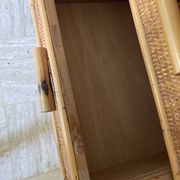 Vintage rattan chest of drawers with 6 drawers