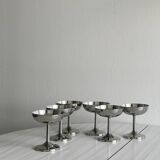 6 coupelles sur pied en inox style Letang Remy