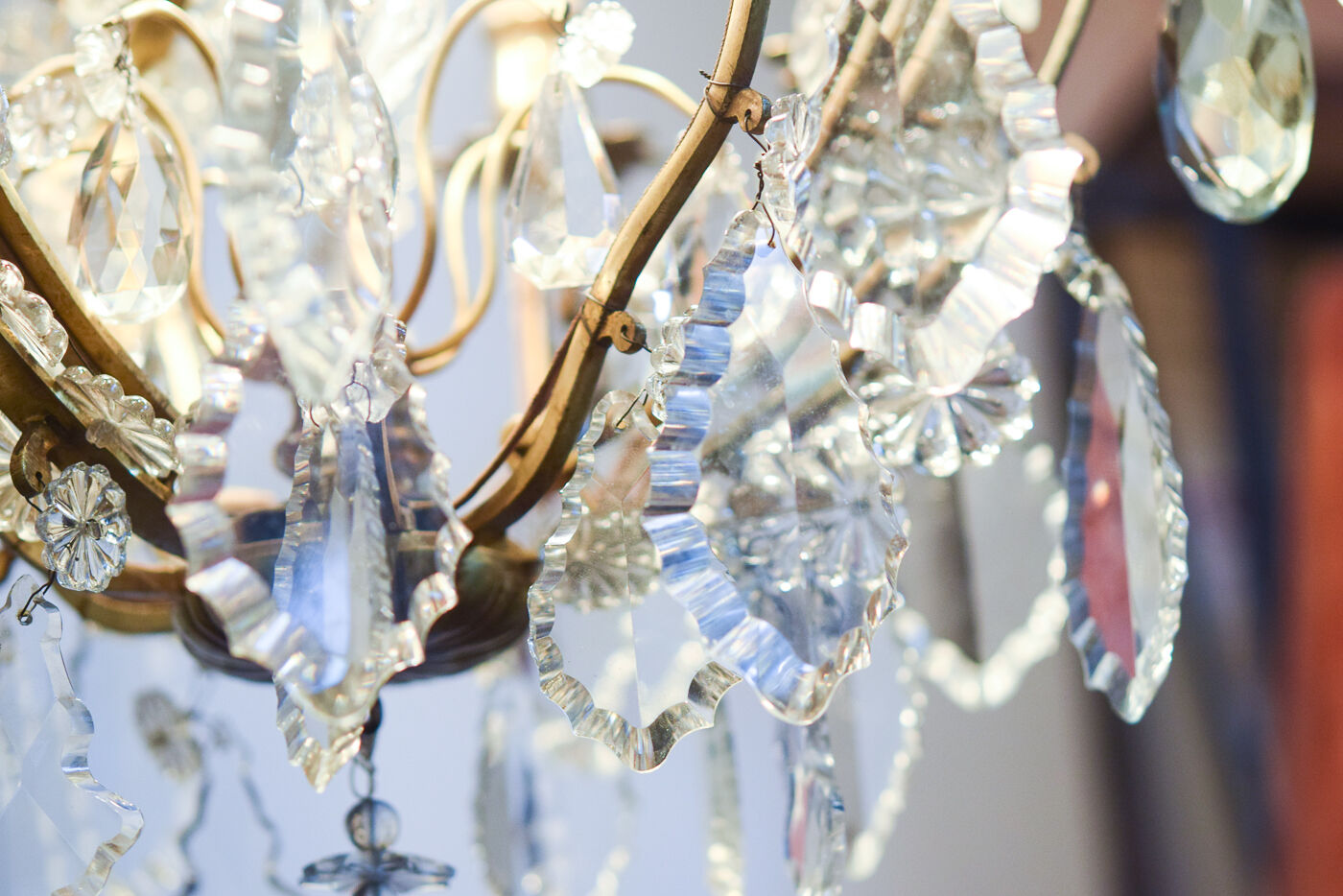 Classic French chandelier with grapevines