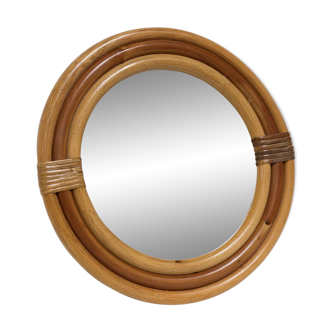 Miroir en rotin 27x27cm