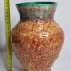 Vase en grès émaillé vert et brun moucheté – signé Accolay – 22 cm