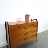 Teak schoenenkast met zwart metalen poten, nr. 2