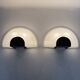 Set of 2 glass Prisma wall lamps MEGA, 1980s, Italy
