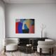 Colorful abstract art 100x80cm on stretched canvas by Bodasca