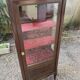 19th/20th century mahogany display cabinet, marble top and glass sides.