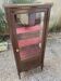 19th/20th century mahogany display cabinet, marble top and glass sides.