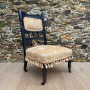Victorian style nurse's chair, late 19th century fireside chair
