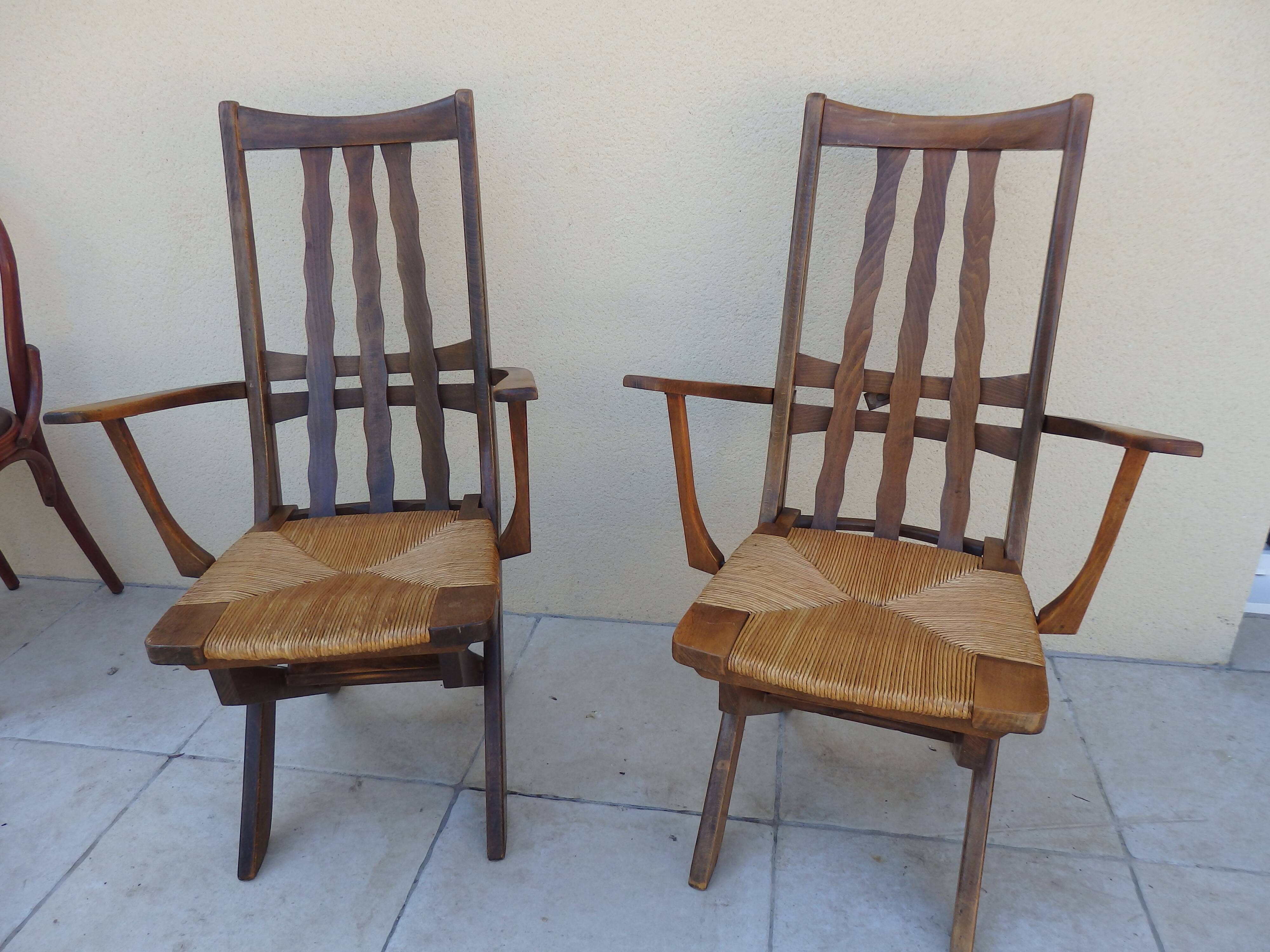 Paire de fauteuils Triconfort année 1960 trois  position