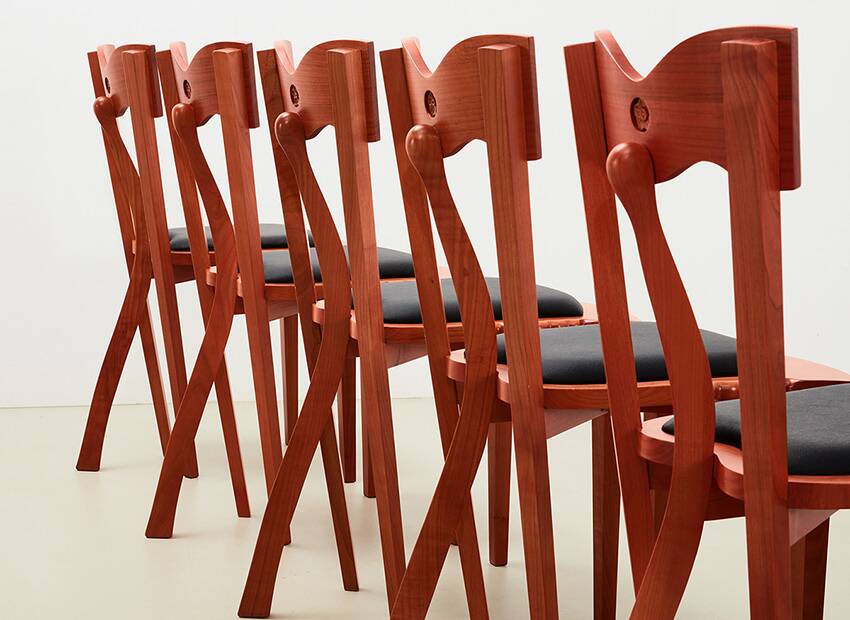 Borek Sipek Set of 8 Dora Dining Chairs for Driade Aleph 1991
