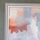 Contemporary "Summer Clouds" Abstract Seascape by British Artist Ian Mood, Framed Oil Painting