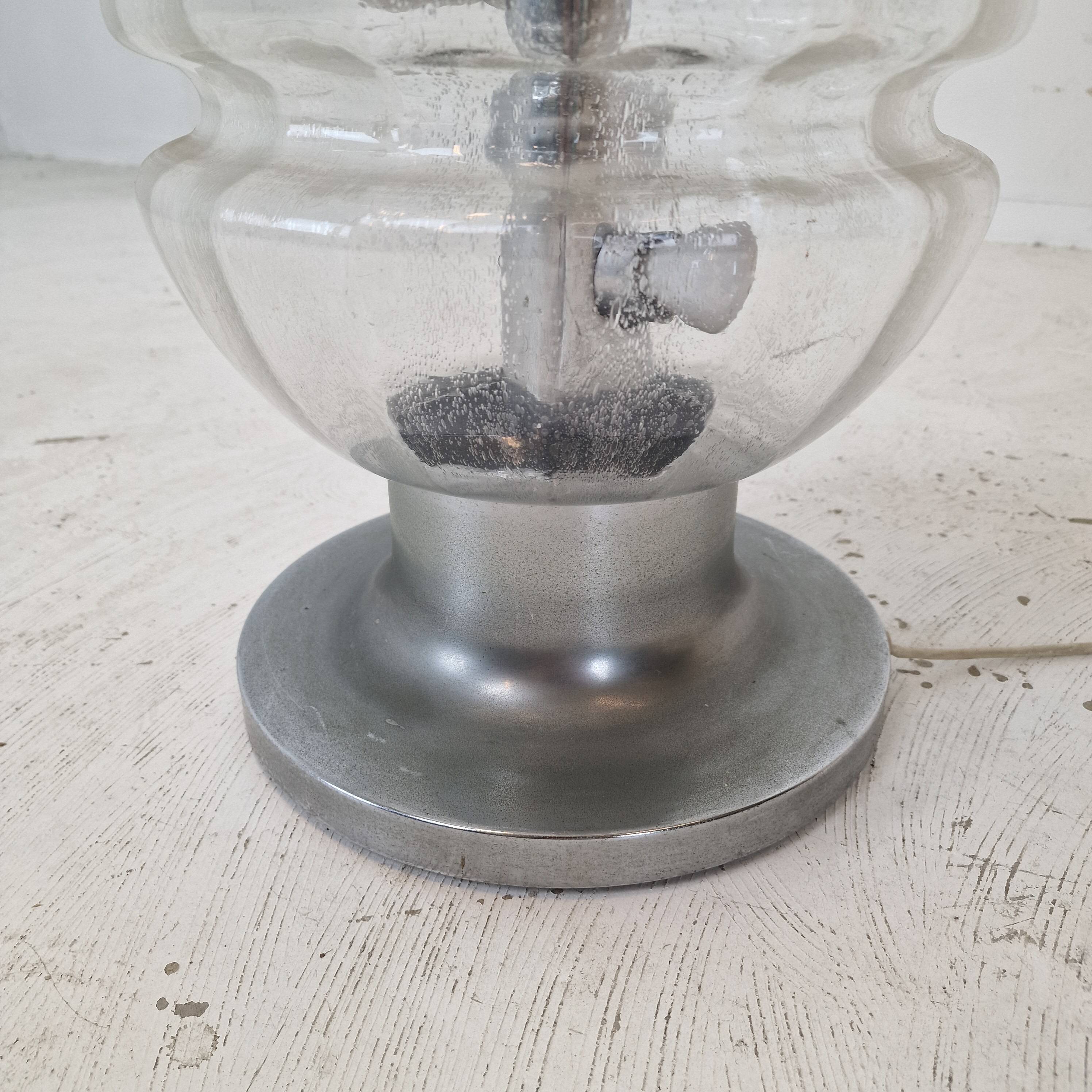 Lampadaire italien en verre space age, années 1980