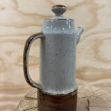 Japanese teapot in gray and brown stoneware