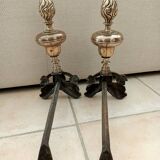 18th Century Dolphin Andirons
