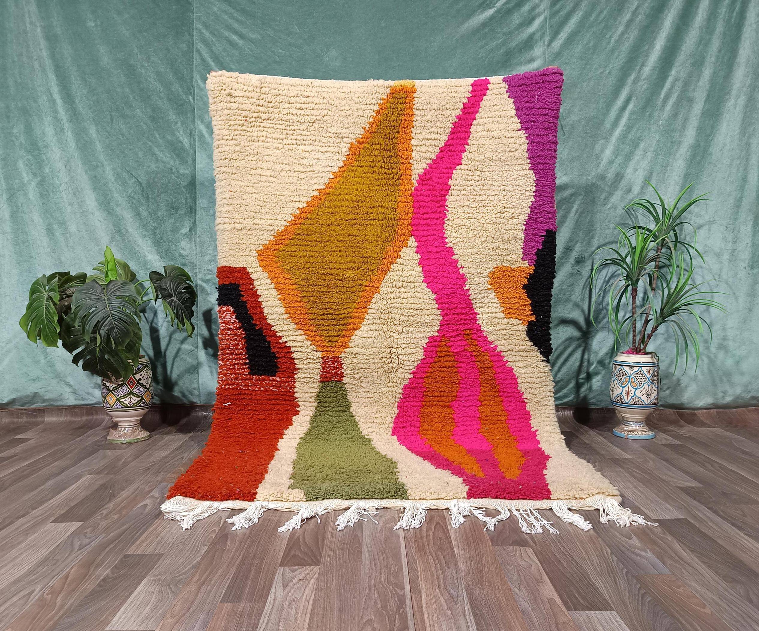 Handmade traditional carpet 250cm x 150cm Moroccan