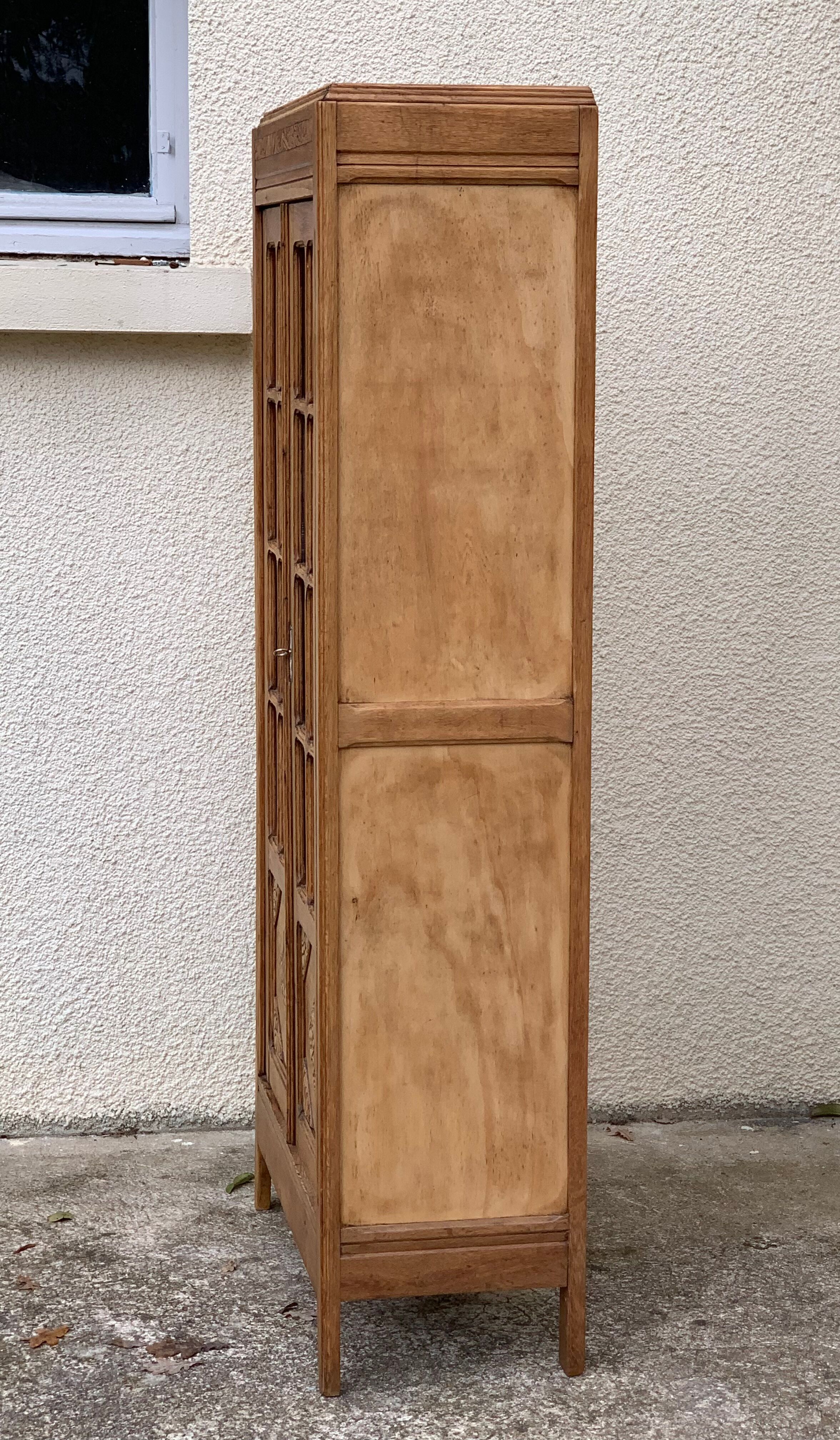 Parisian wardrobe glazed art deco 1930 raw wood