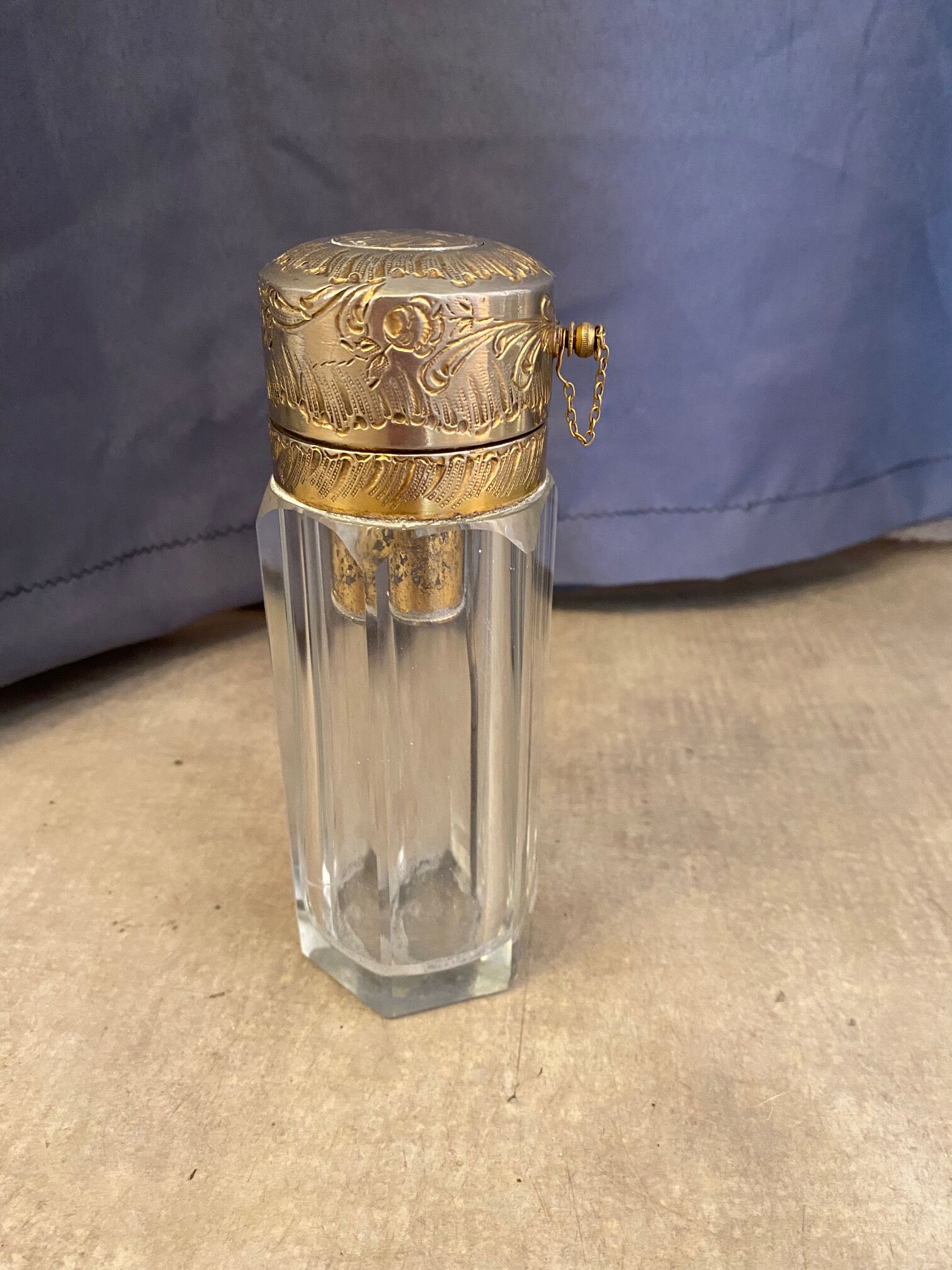 Old piston vaporizer crystal perfume atomizer baccarat late nineteenth century