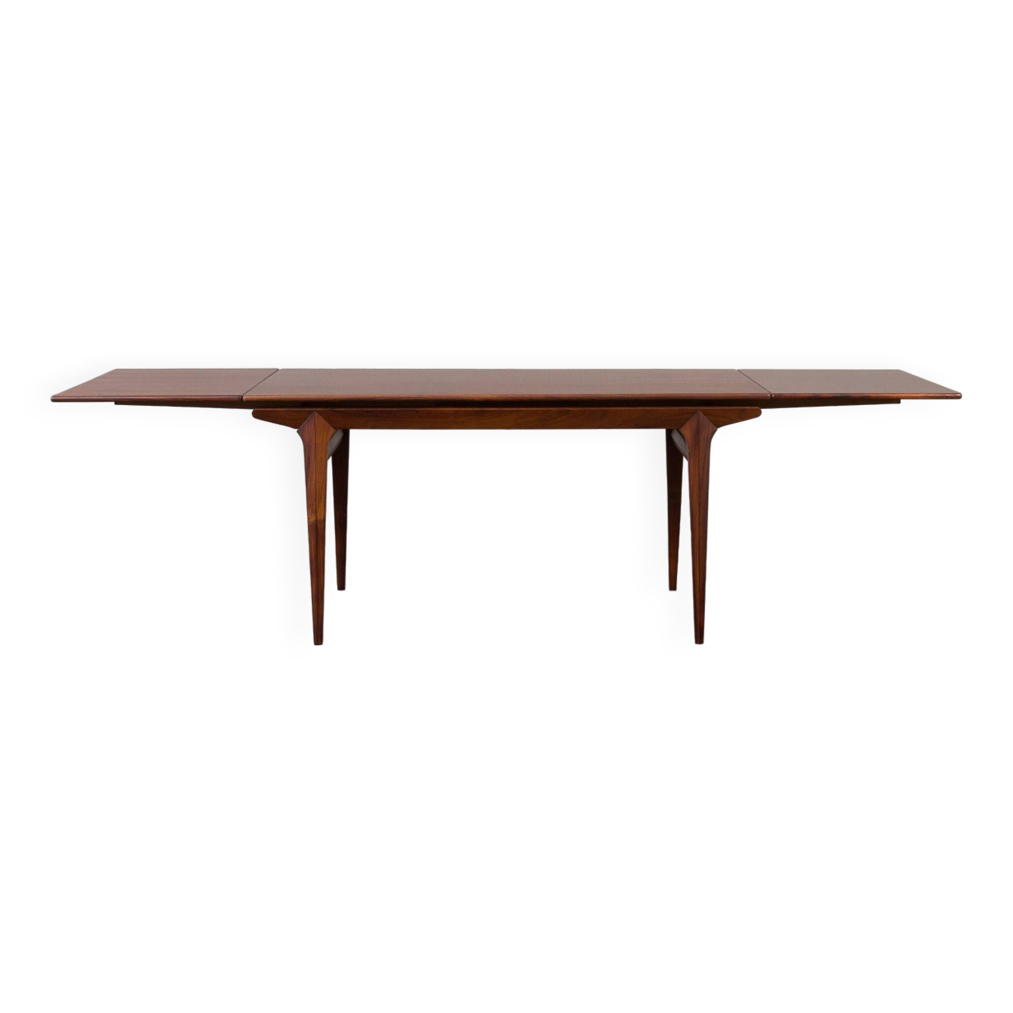 Mid-century Extendable Rosewood Dining Table, Model 10, Johannes Andersen for Hans Bech, Denmark, 19