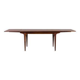 Mid-century Extendable Rosewood Dining Table, Model 10, Johannes Andersen for Hans Bech, Denmark, 19
