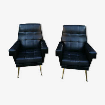 Pair of vintage Italian design armchairs 60